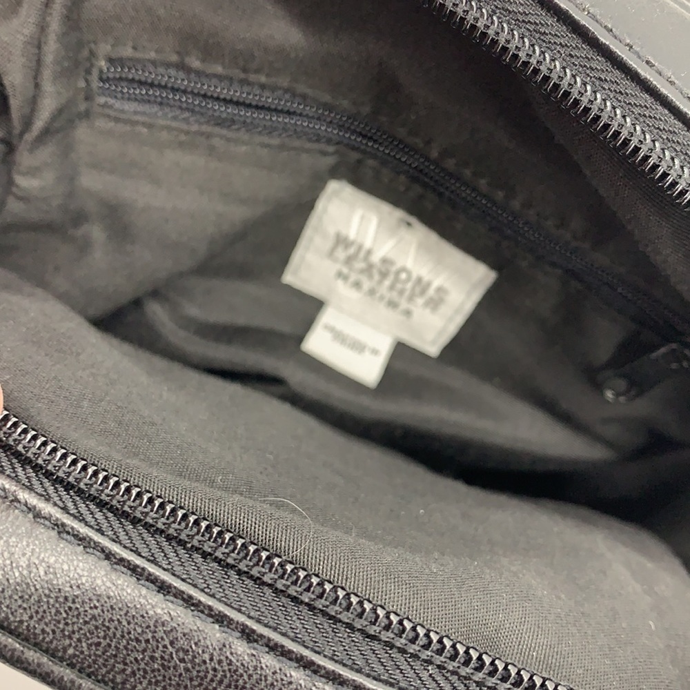 NWT WILSONS Black Leather Maxima Mini Bacpack - Picture 5 of 8